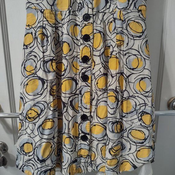 Crystal Candy Button Front Sun Dress with Fun 80's Pattern - Picture 3 of 6